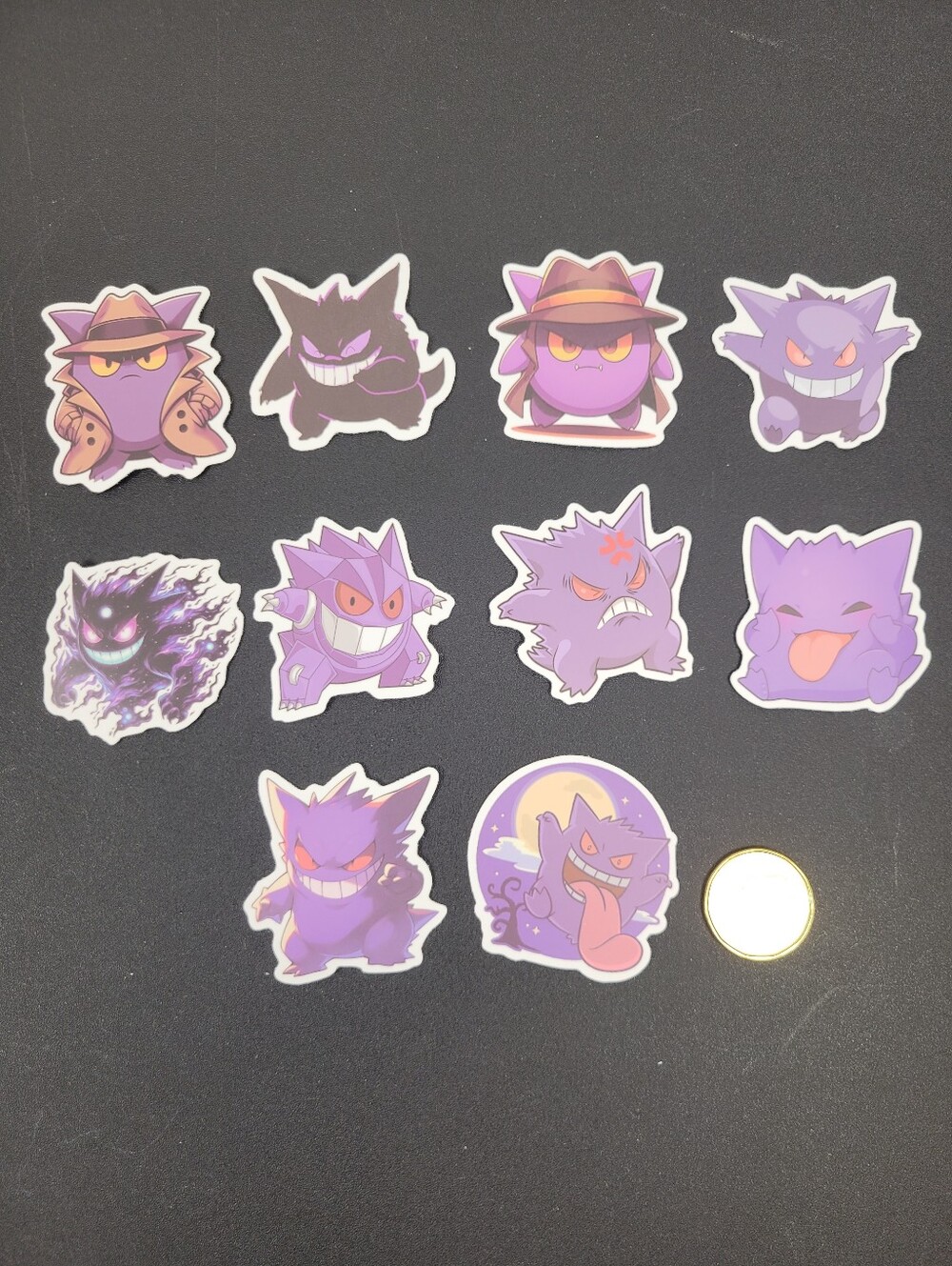 3/$20 10pcs Lot Pokemon Gengar Waterproof Stickers Set #004